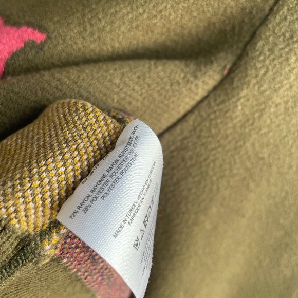 KNITTED & KNOTTED WIDE SLEEVE FLORAL PRINT MOCK NECK SWEATER - Picture 3 of 4